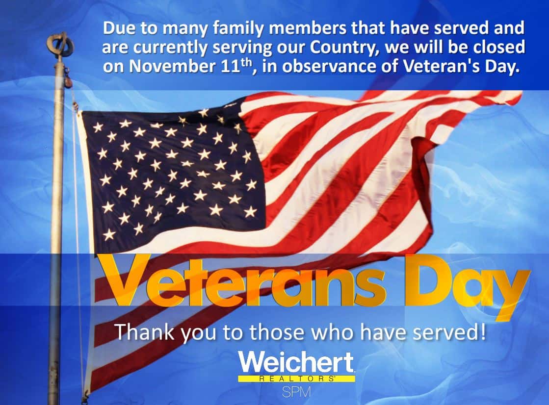 Weichert SPM Offices Closed November 11th 2021